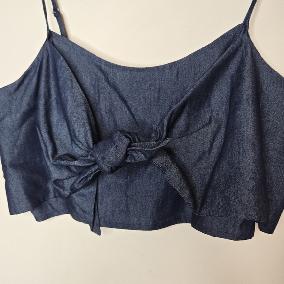 BUFFALO DAVID BITTON Audrey Front Knot Dark Denim Tank Top - Picture 7 of 11